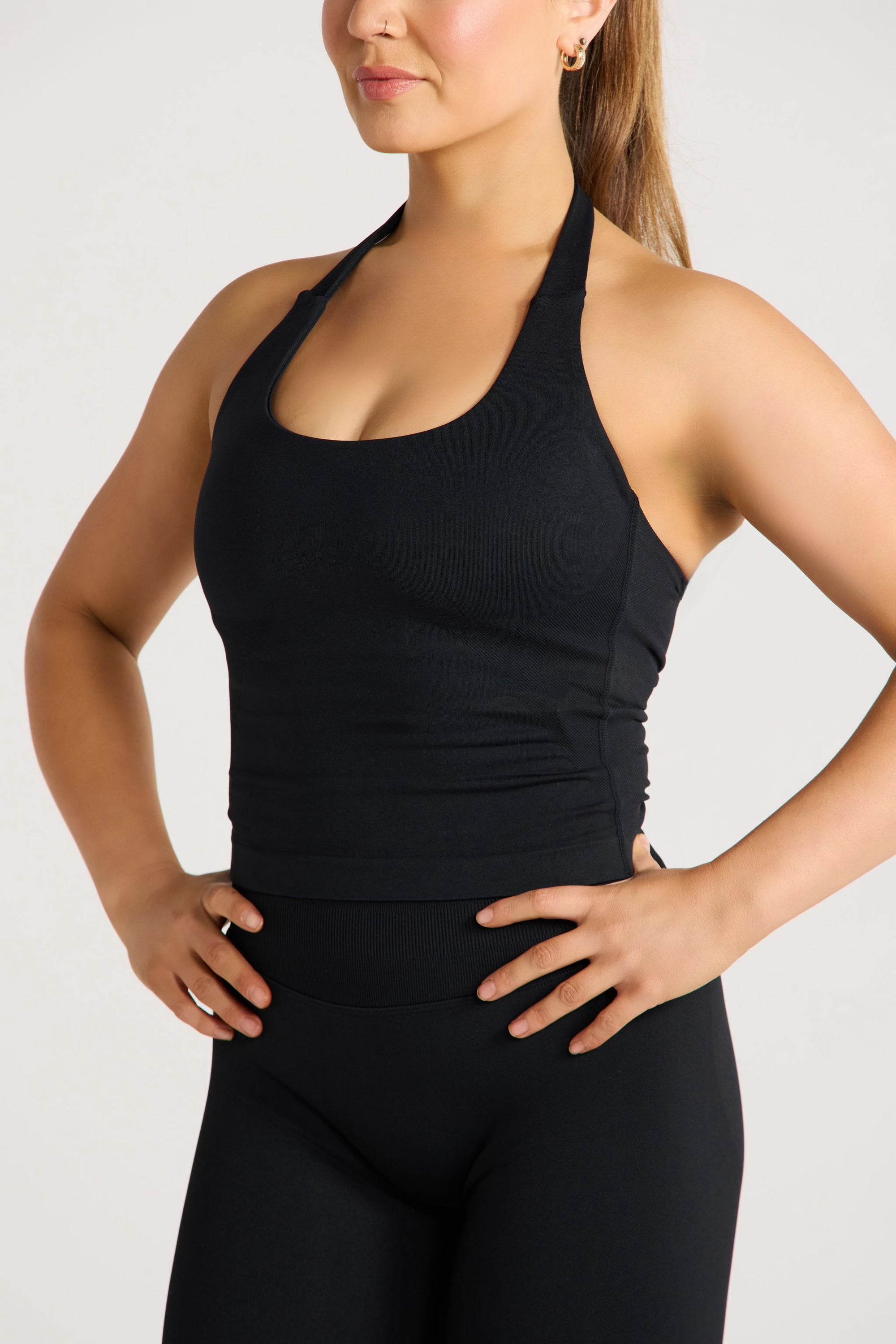Sculpt Halter Tank - Black