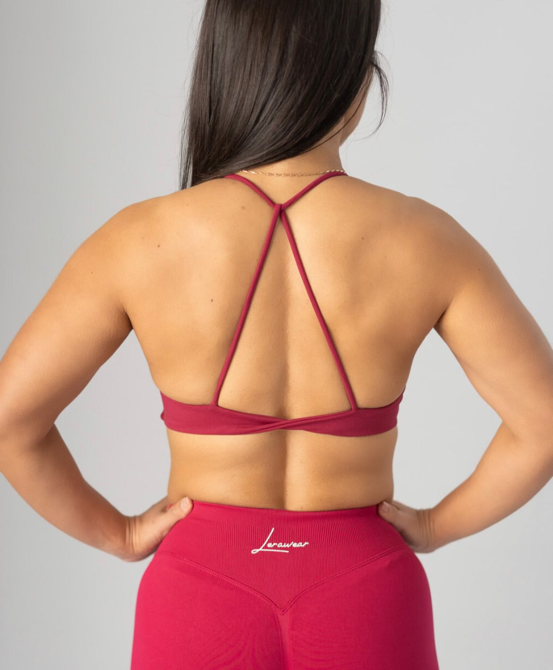 Dynamic Twist Bra Deep Cherry