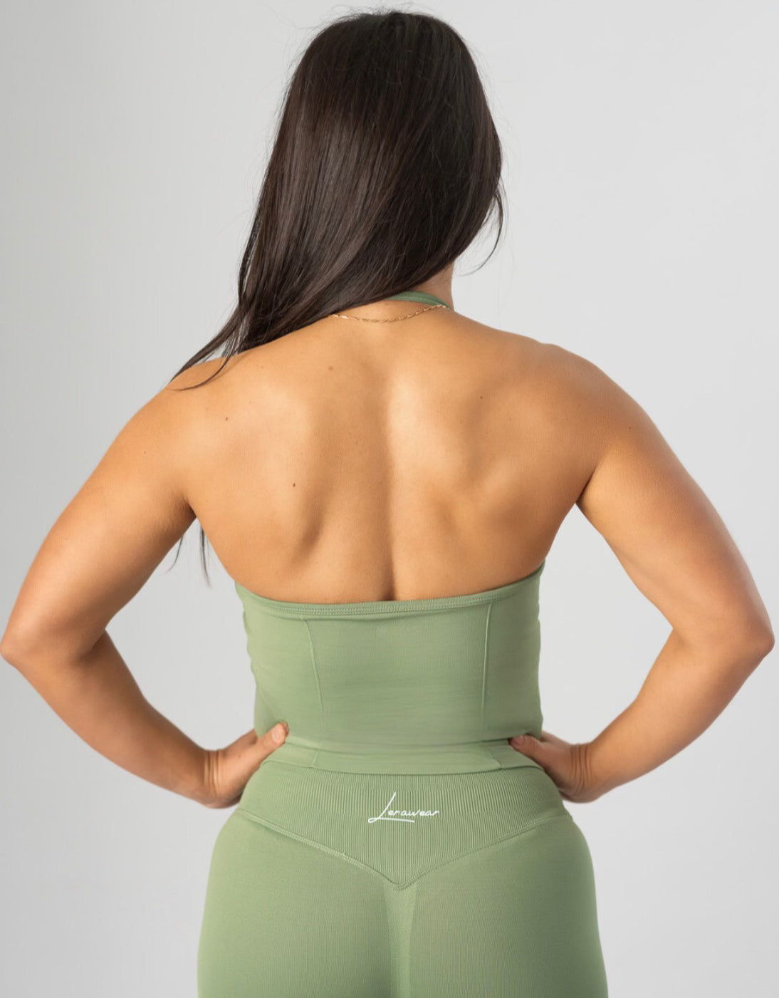 Impact Halter Top Olive