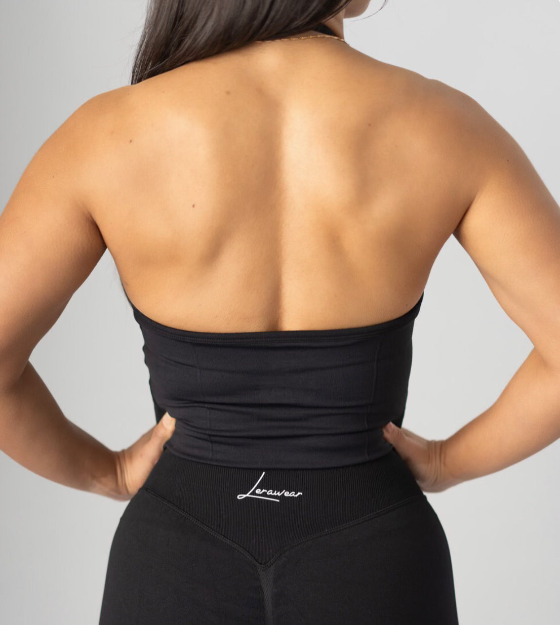 Impact Halter Top Midnight Black