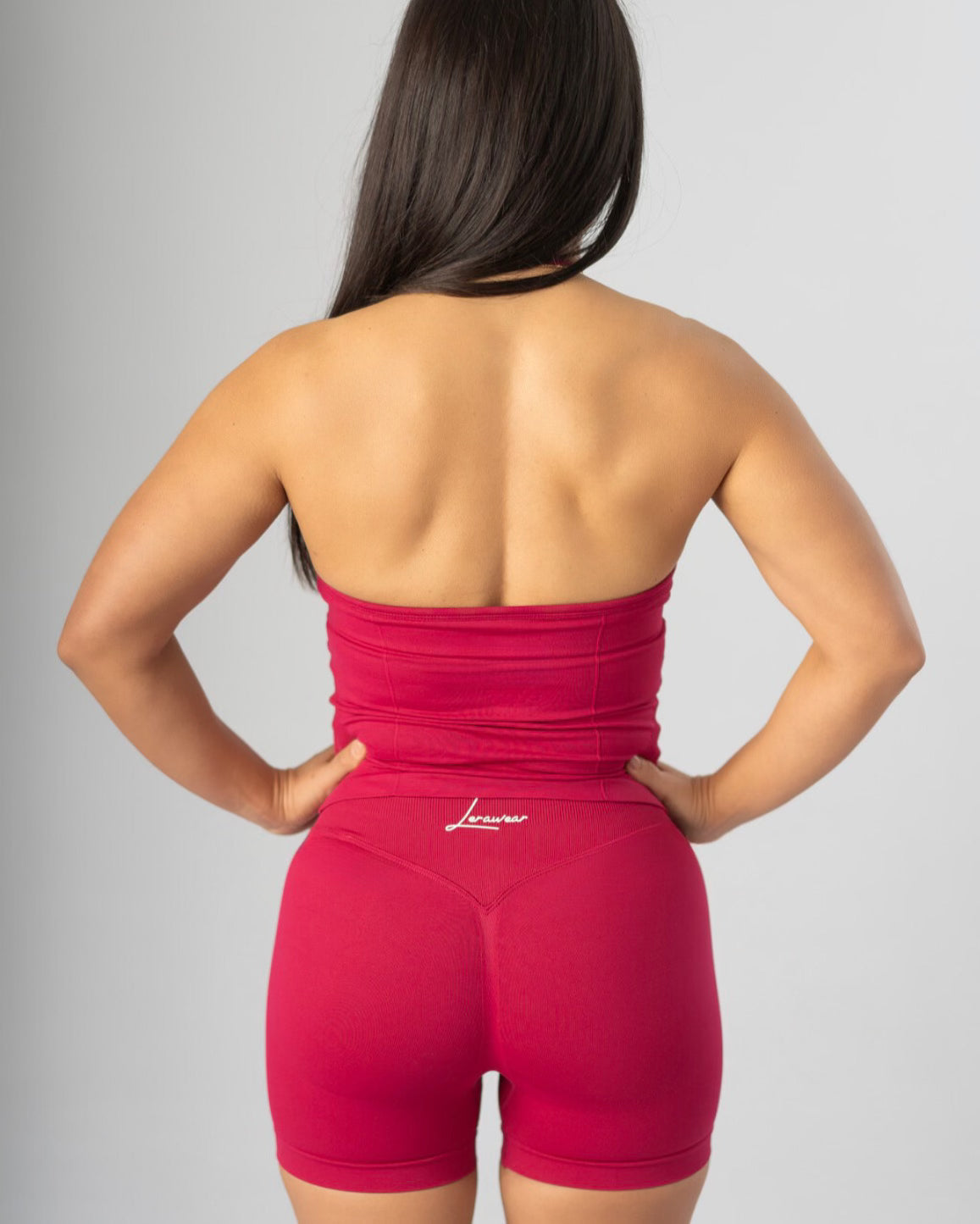 Impact Halter Top Cherry Red